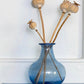 Three Blue Glass Vases