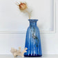 Three Blue Glass Vases