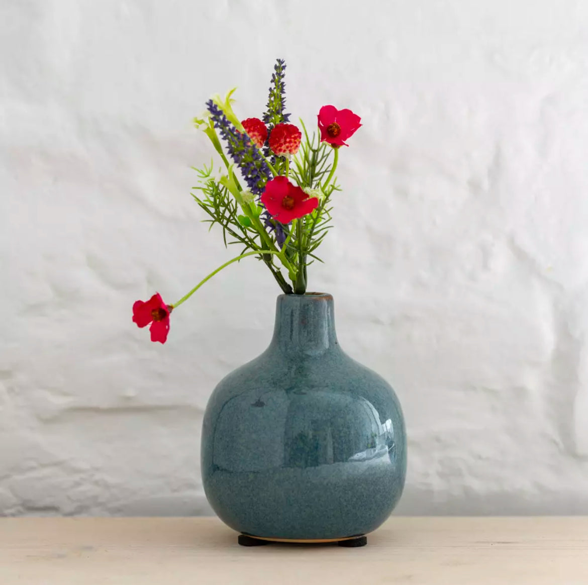 Stem Smoked Blue Vase