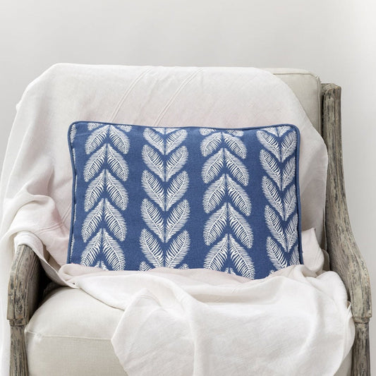 Maya Rectangle Blue Cushion