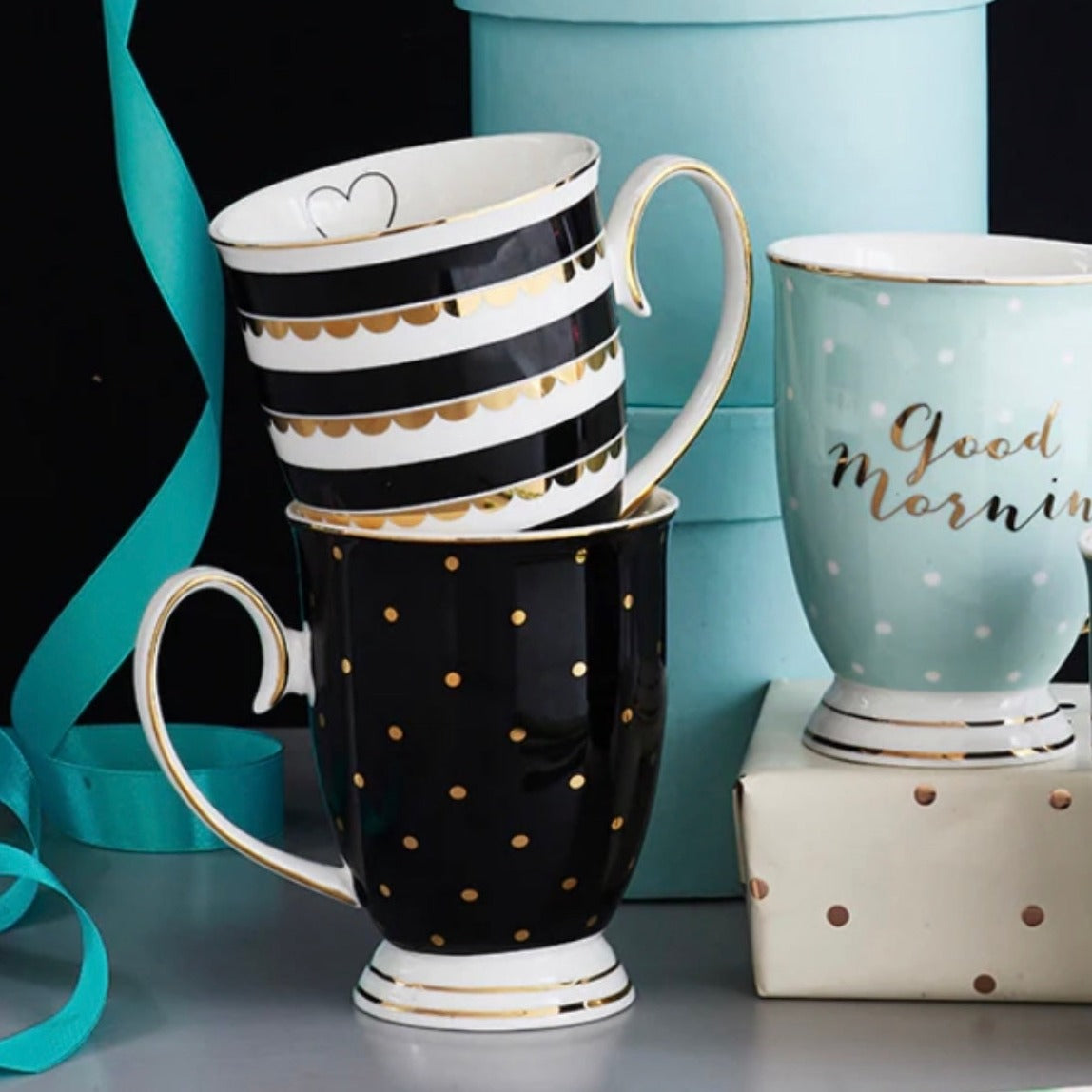 Black & Gold Spotted Mug