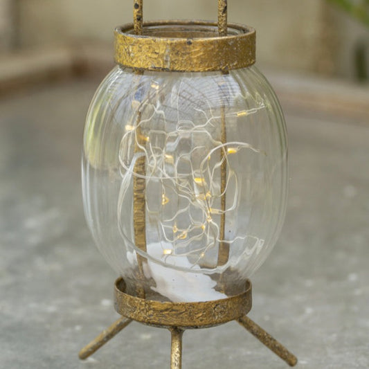 Brass Effect Vintage Lantern