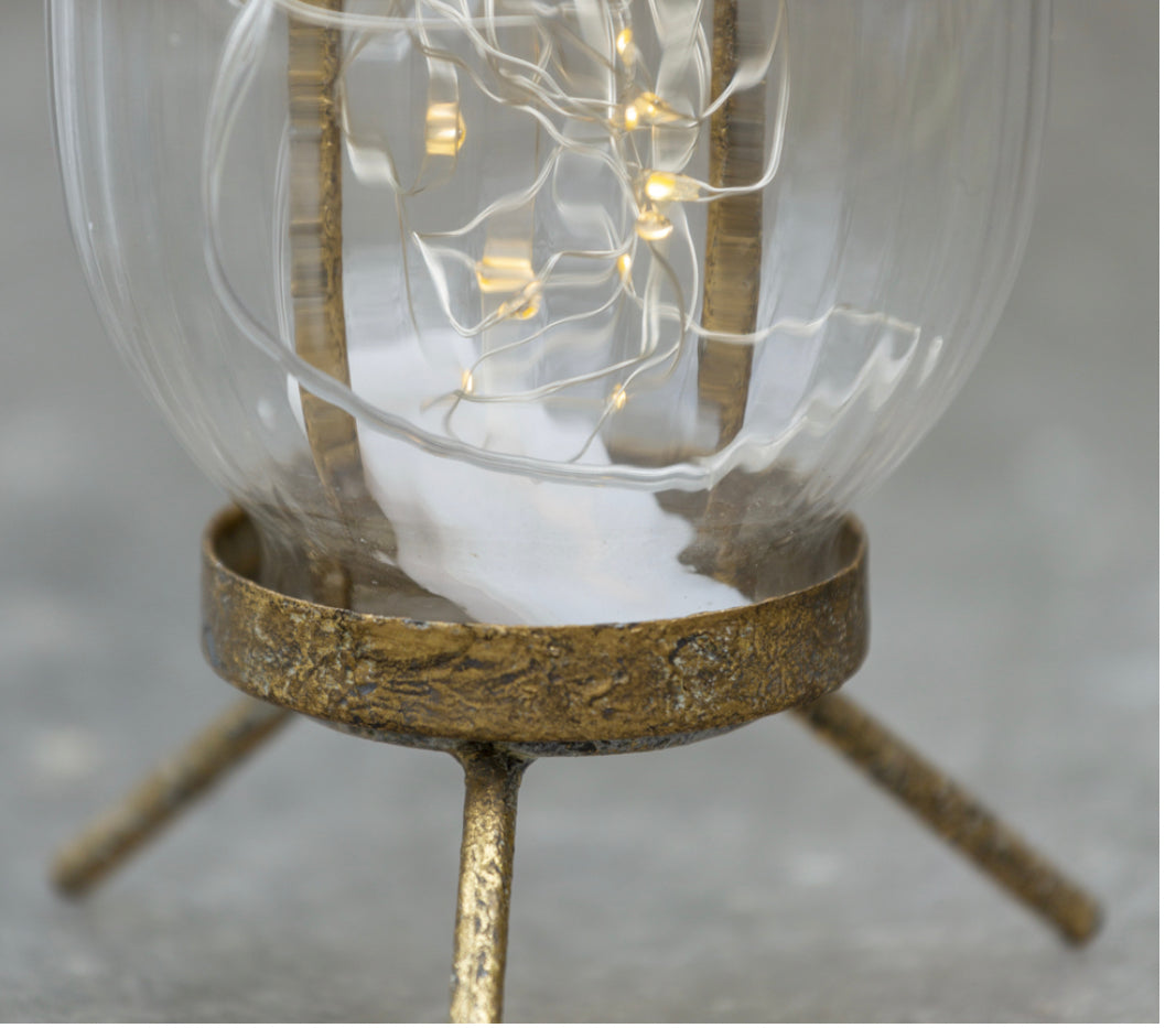 Brass Effect Vintage Lantern