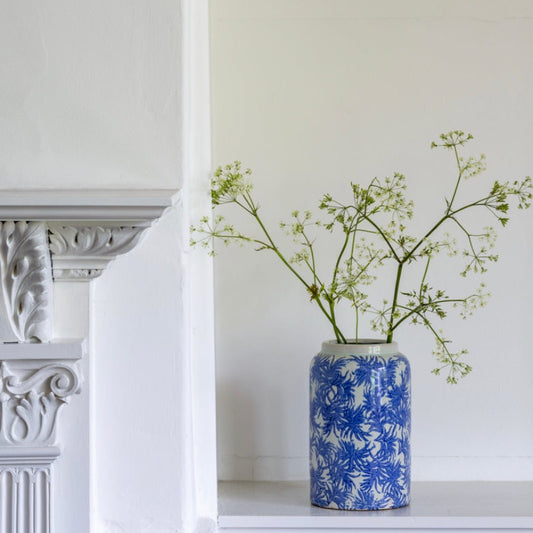 Blue Leaf Vase