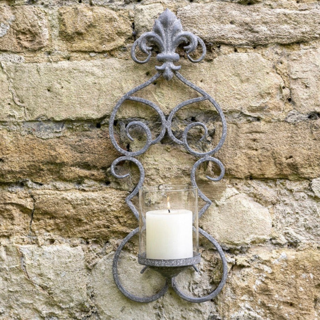 Grey Wall Candle Holder