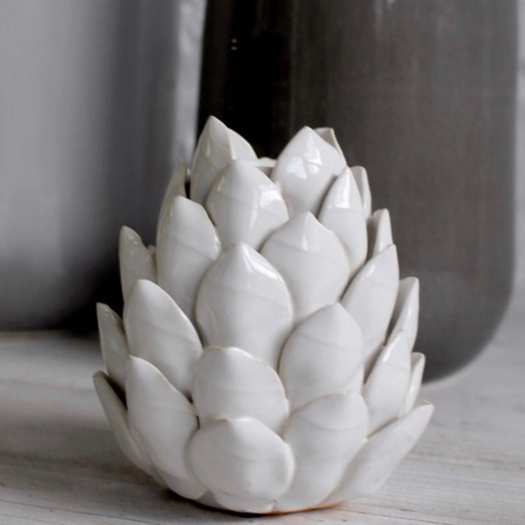 Ceramic Artichoke Candle Holder