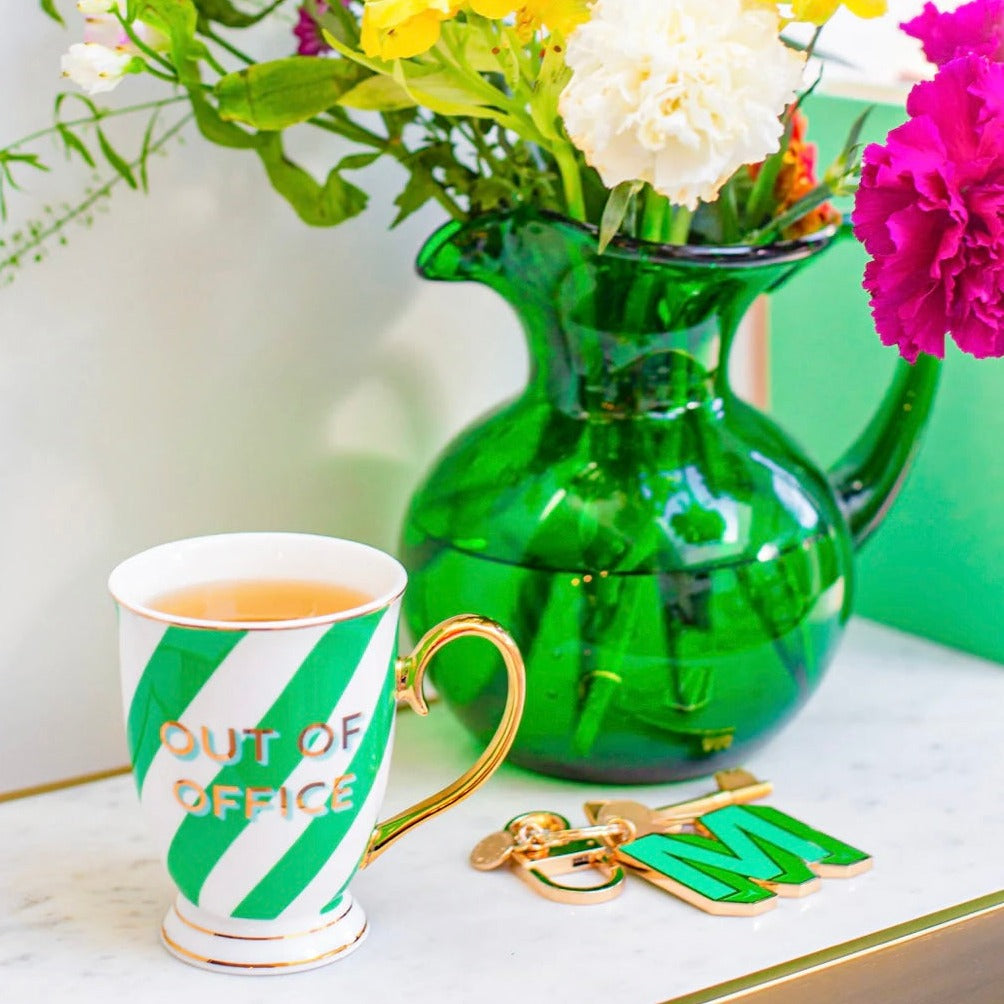 Portofino Green Striped Out of Office Mug