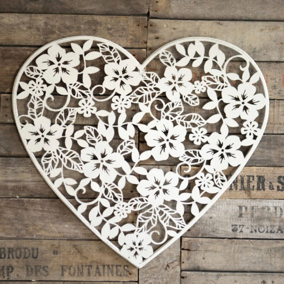 Flower Heart Plaque