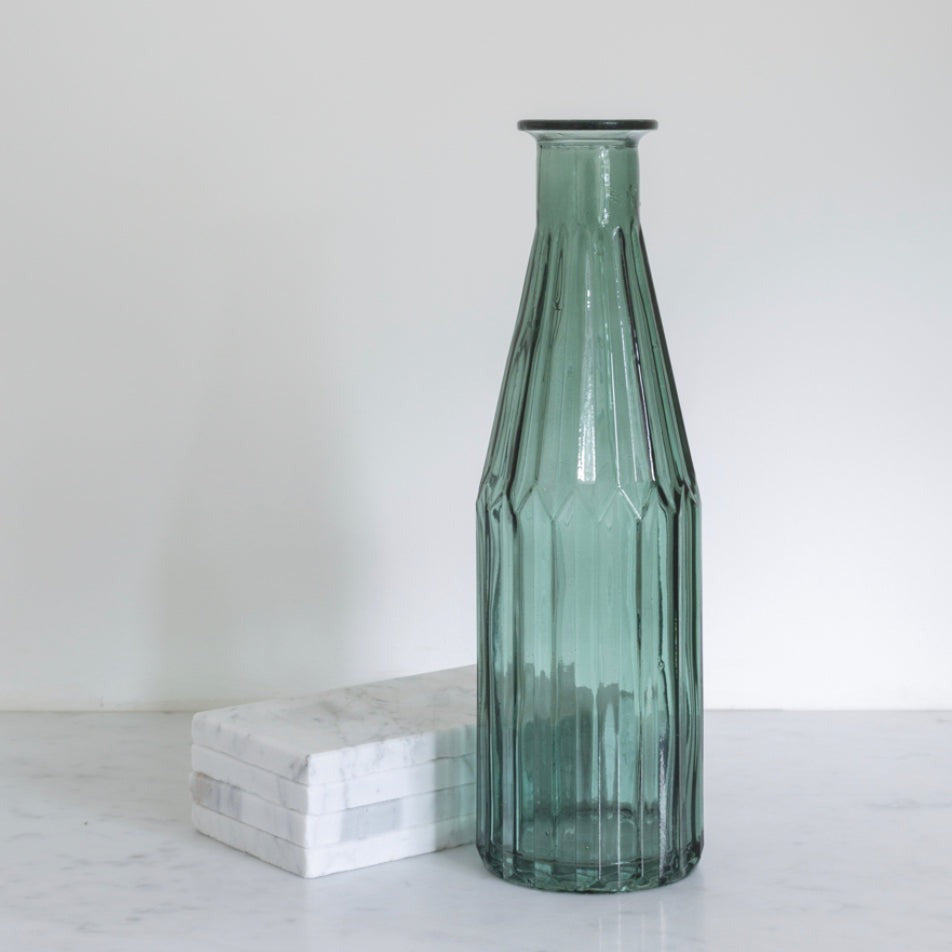 Two Rene Sea Green Vases