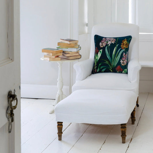 Agapanthus Velvet Cushion