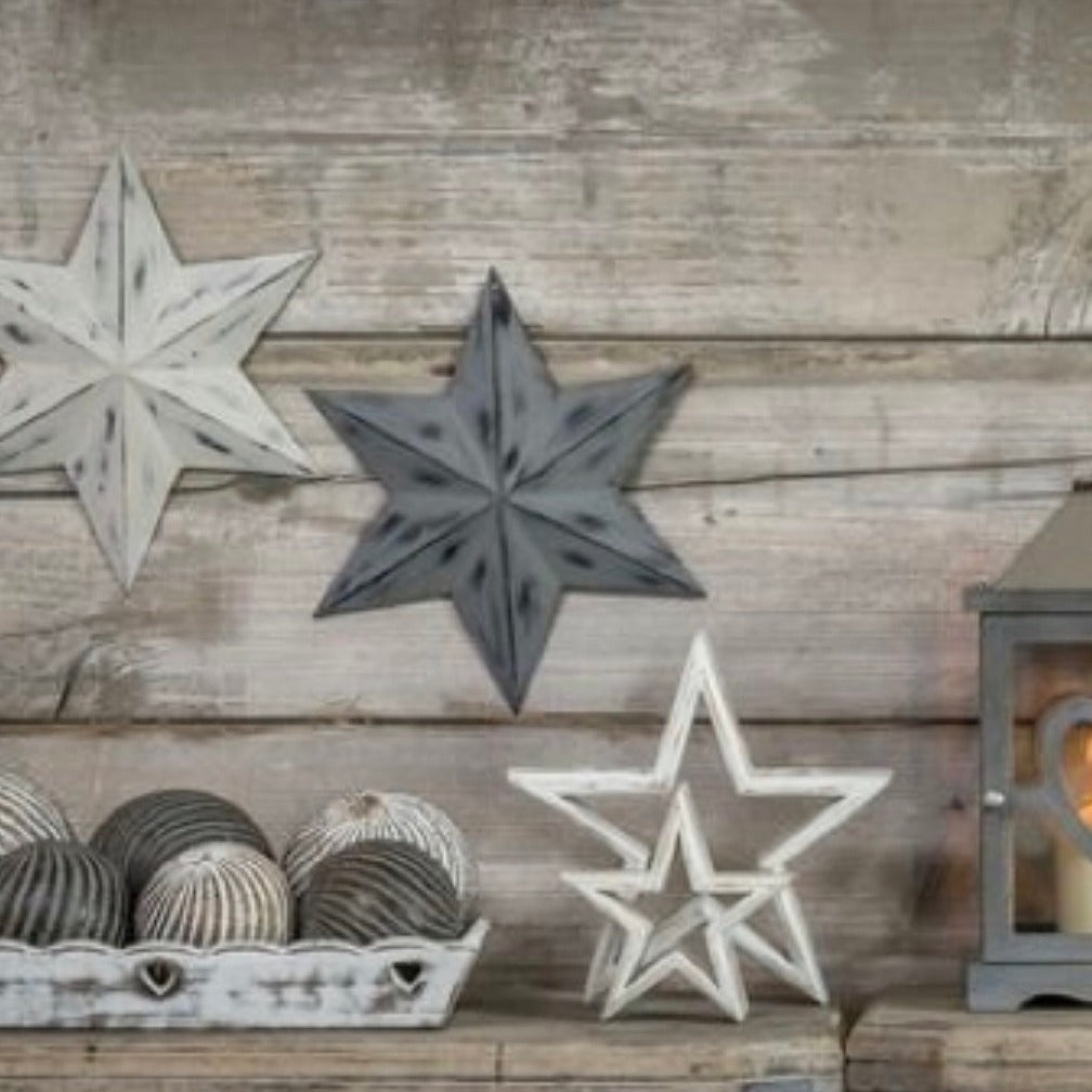 White Distressed Star