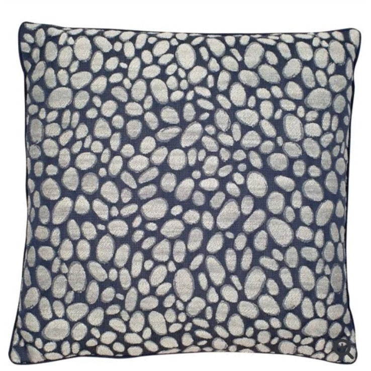 Navy Blue Pebbles Cushion