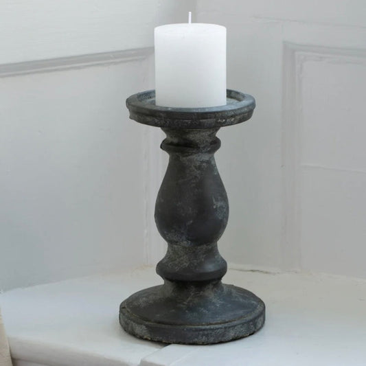 Grey Stone Candle Holder