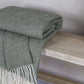 Olive Green Wool Throw