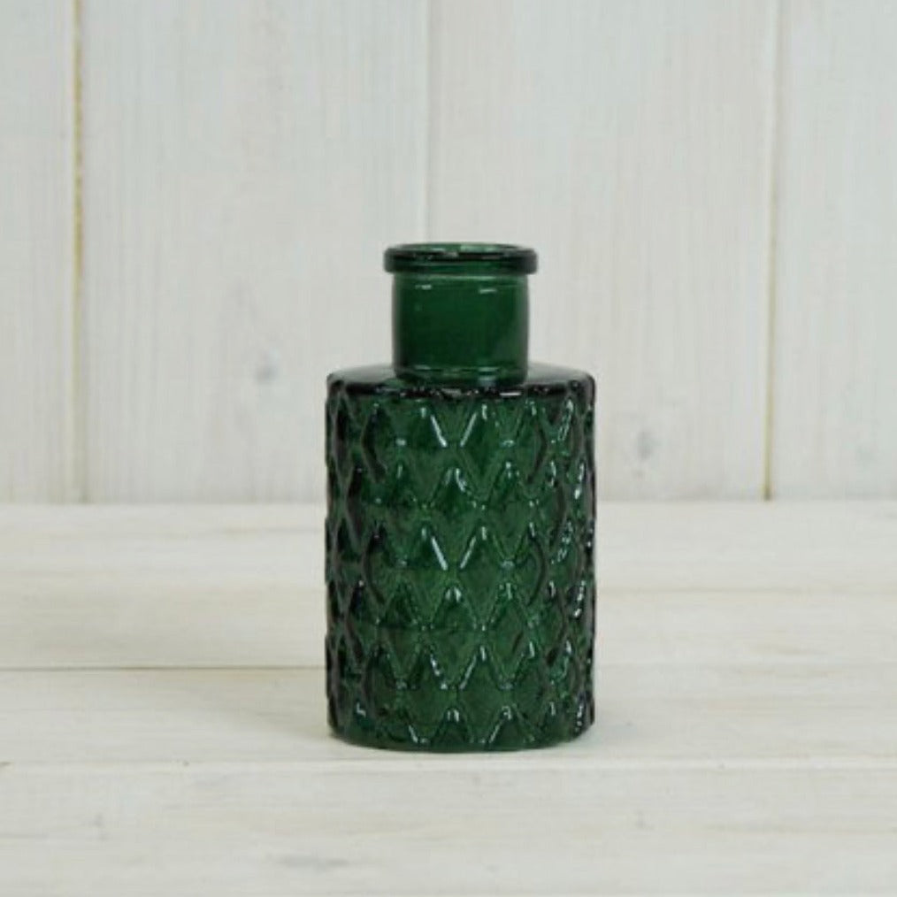 Green Harlequin Glass Vase